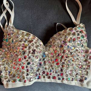 Rhinestone bustier Size Medium